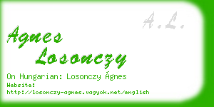 agnes losonczy business card